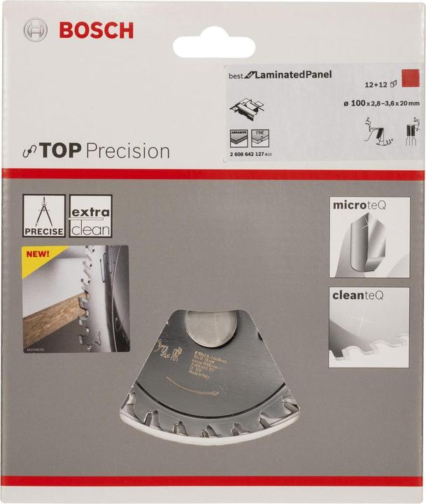 Produktbild Bosch Professional Zubehör Vorritzblatt Top Precision Best for Laminated Panel, 100 x 20 x 2,8 - 3,6 mm