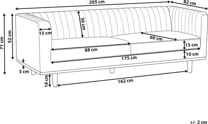 Produktbild Beliani Skaule (3-Sitzer)