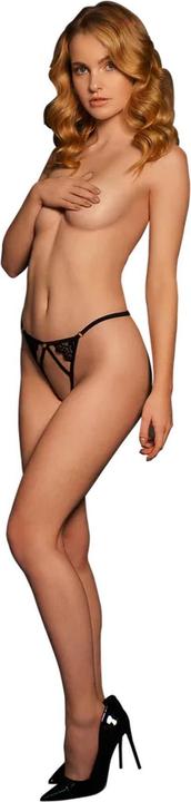Actual product image Le Désir Cloé - Thong with Open Crotch, Adjustable Sliders and Golden Details - OS (One size)