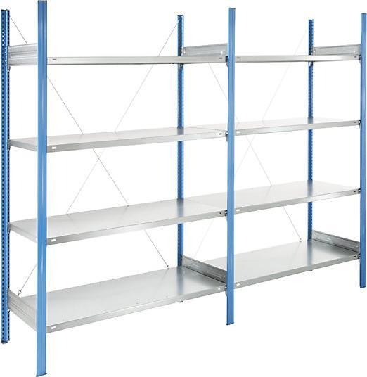 Actual product image eurokraft pro Shelf plug-in rack, blue / galvanized