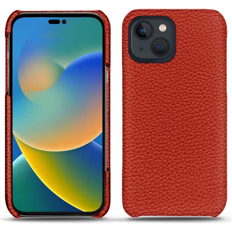 Thumbnail - Noreve Lederschutzhülle (Apple iPhone 14), Smartphone Hülle, Orange