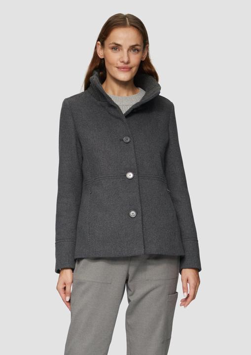 Image du produit S.Oliver Outdoor-Jacke Twilljacke mit Strick-Stehkragen und Eingrifftaschen (46)
