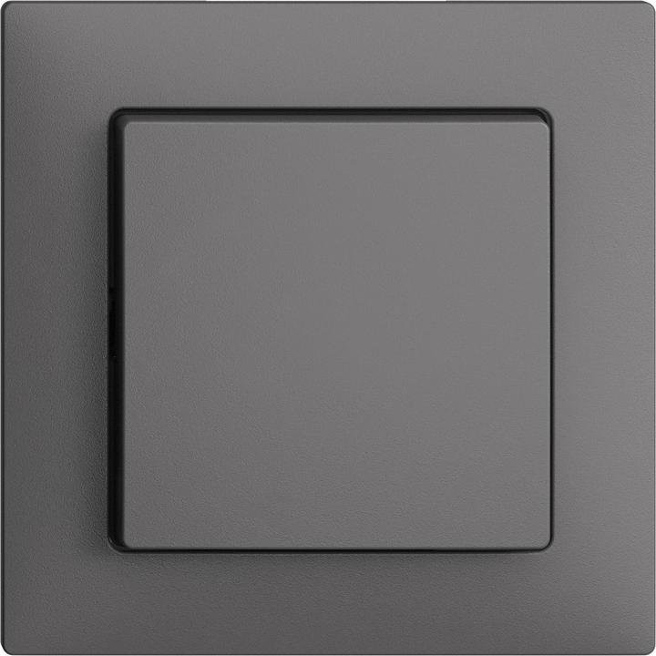 Actual product image Feller Cover set switch/button, bel. dark gray