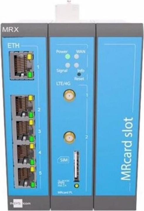 Insys icom MRX3 LTE modular LTE router VPN LTE/HSPA/UMTS/EDGE/GPRS 5xEthernet 10/100BT 2xdig.A MRca...