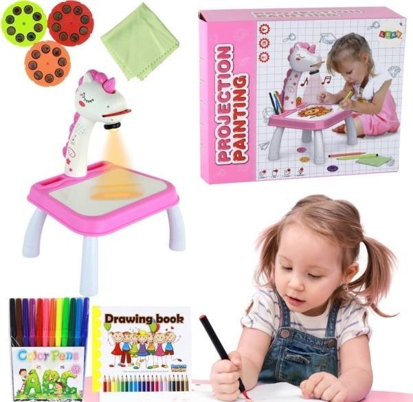 Produktbild Lean Toys Rosa Einhorn-Zeichenprojektor