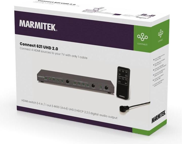 Produktbild Marmitek Connect 621 UHD 4K HDMI Umschalter