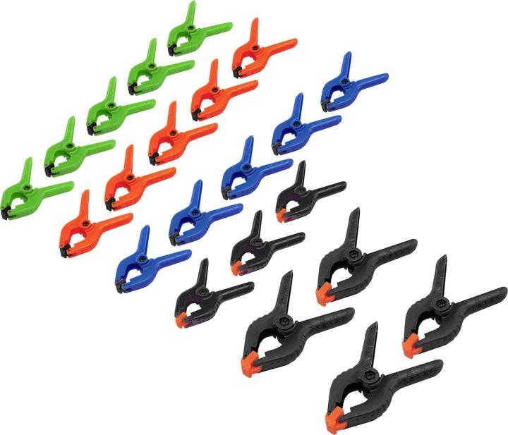 Basetech Mini-Spannzwingen-Set 22-teilig (90 mm)