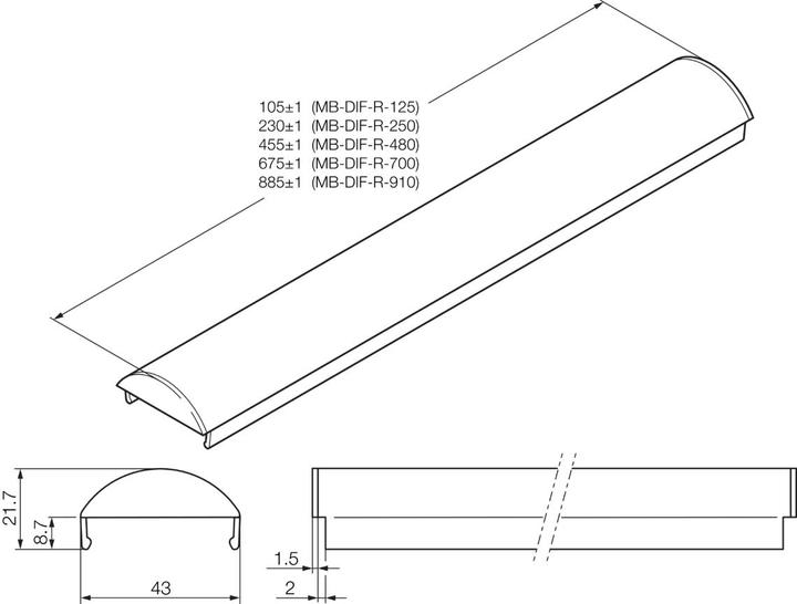 Image du produit Di-Soric MB-DIF-R-910 Éclairage diffus des machines et de la signalisation 212828