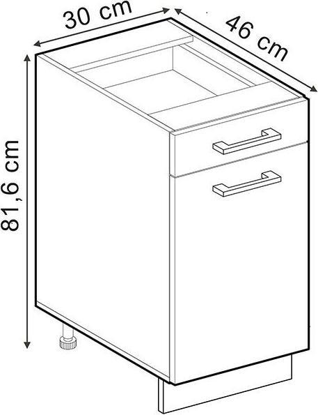 Produktbild Vicco Apothekerschrank R-Line (30 x 60 x 81.60 cm)
