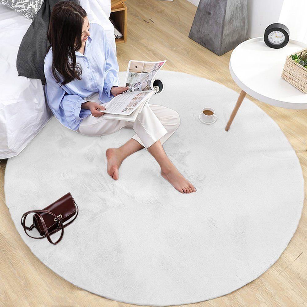Strado, Teppich, Round mat Rabbit 140x140 White (White) universal (Ø 140 cm)