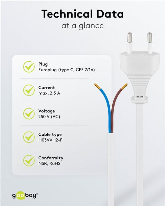 Produktbild Goobay Euro Kabel (1.50 m)