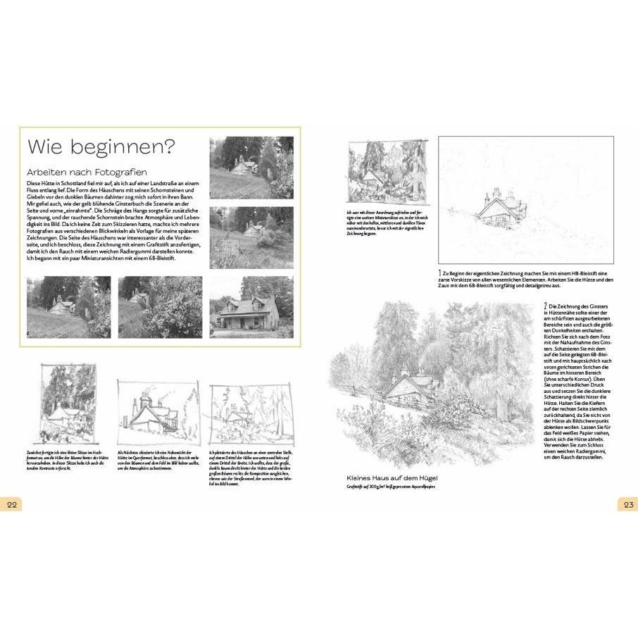 Thumbnail - Landschaften Step by Step zeichnen lernen, Ratgeber von Margaret Eggleton