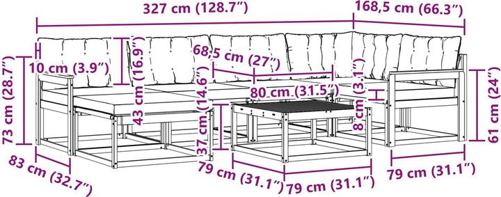 Produktbild vidaXL Outdoor-Sofagarnitur
