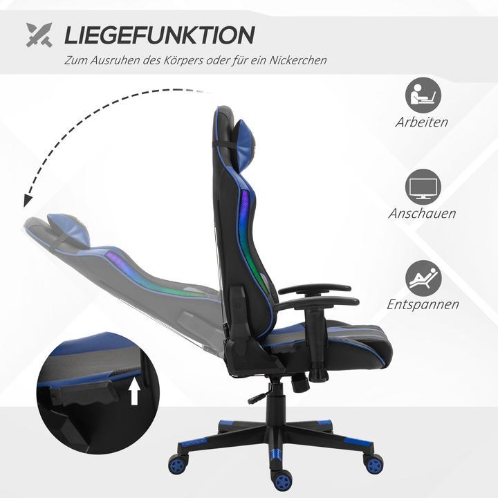 Produktbild Vinsetto Gaming Stuhl mit LED-Beleuchtung