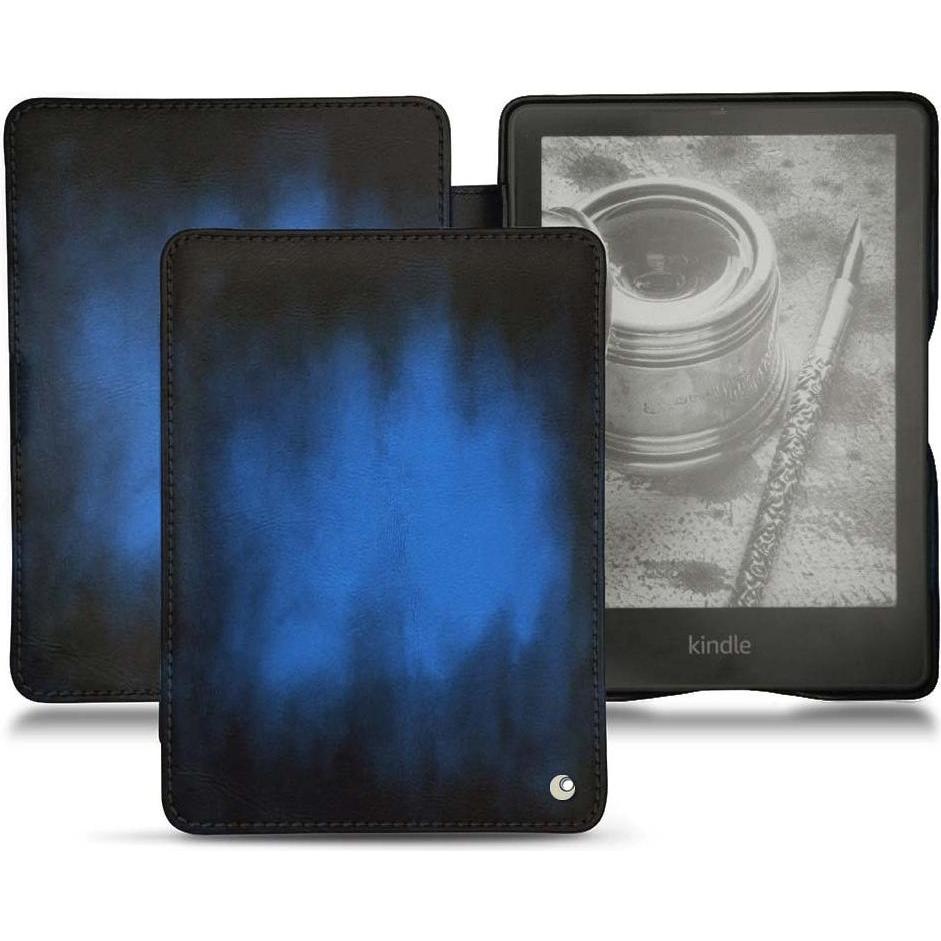 Noreve Lederschutzhülle horizontal (Kindle Papewhite (2021)), Tablet Hülle, Blau