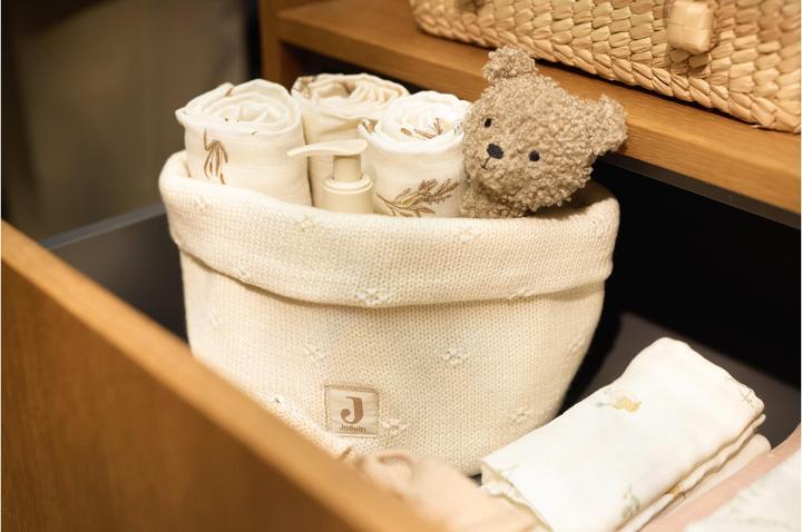 Actual product image Jollein Care basket Cosy Knit Ivory 14 x 18 cm