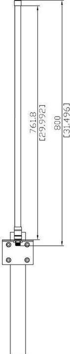 Immagine prodotto Allnet Antenna 868MHz 6dbi (N-Femmina) Omnidirezionale/Raggio tondo ANT-868-6dbi-OMNI LORA HEL
