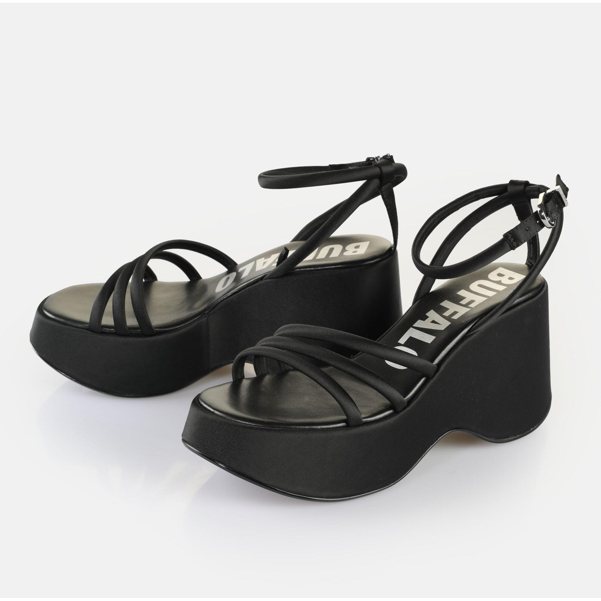 Thumbnail - Buffalo, Damen, Sandalen, sandalen für en joy mss sandal - vegan, Schwarz, (39)