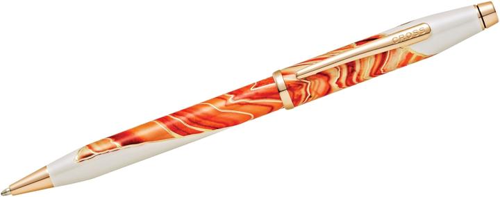 Witte lak, Oranje met roségouden applicaties