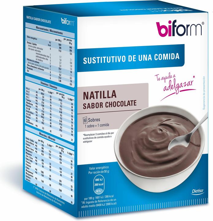 Produktbild Biform Natillas Choco 6 Sobres (Körpermilch)