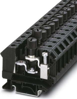 Phoenix Contact UK 10-DREHSI-EX (5X20) 3073953 Sicherungsdurchführungsklemme 0.50 mm² 16 mm² Schwarz 50 St.