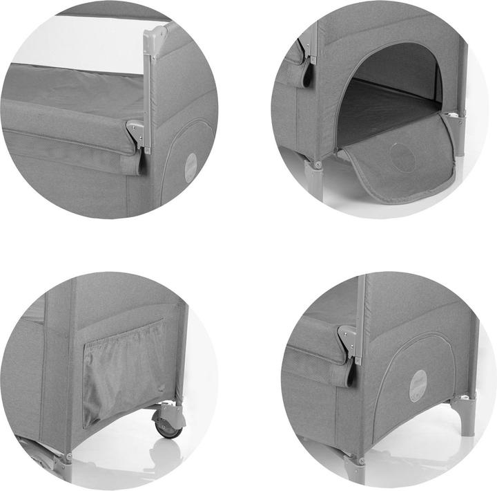 Produktbild Chipolino Reisebett Relax Leinen 2 Ebenen (120 x 60 cm)