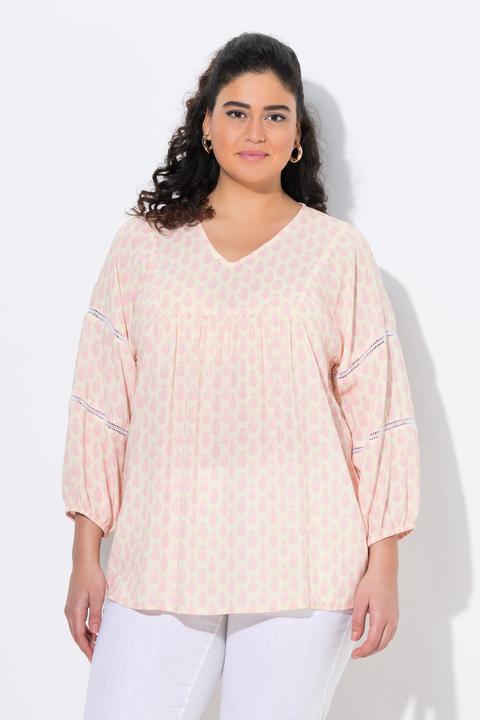 Produktbild Ulla Popken Bluse, Kaktus, A-Linie, 3/4-Arm, Spitze (50, 52)