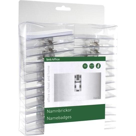 B.N.T., Pannello informativo, Stickn Nameplate Clip 50x90 mm - 50 pcs./pack