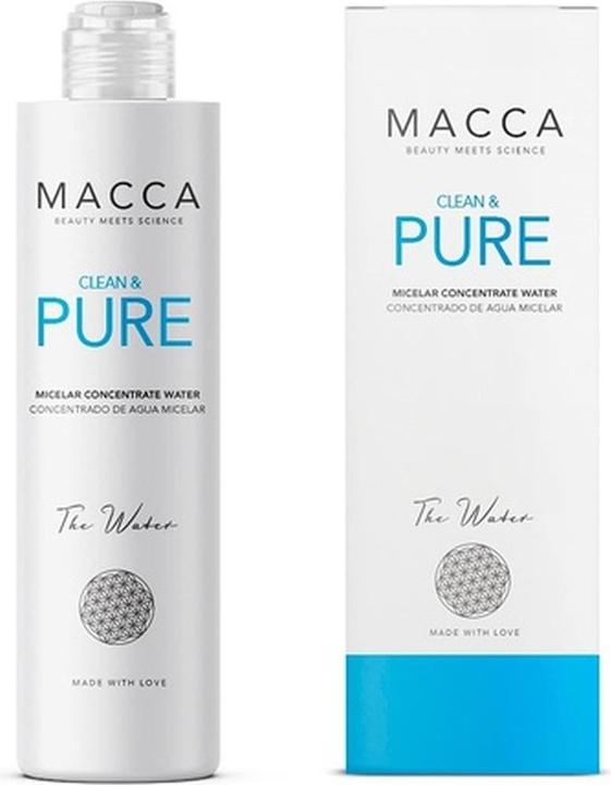 Image du produit Macca Cosmetics Clean & Pure - Micellar Concentrate Water - Gel nettoyant micellaire pour une peau douce (Lingettes nettoyantes pour le visage, 200 ml)