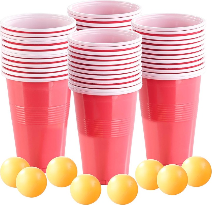 Actual product image Infactory Set of 4 drinking game set beer pong