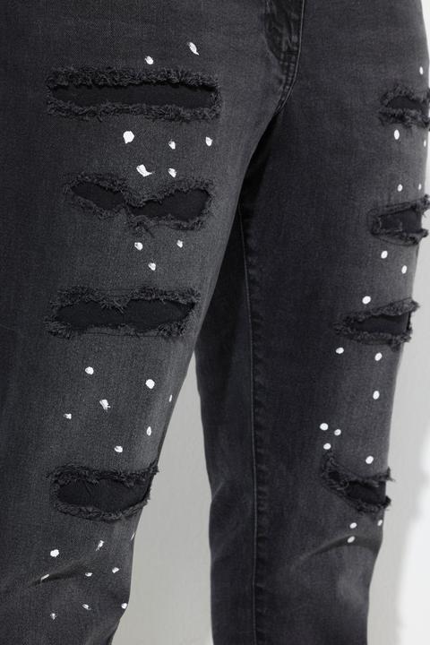Actual product image Angel of Style Pina push-up jeans, opaque destroyed effects, 5-pocket (50)