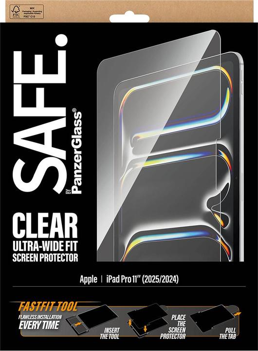 Produktbild Safe Screen Protector (1 Stk., Apple iPad Pro 11 2024, Apple iPad Pro 11 2025)