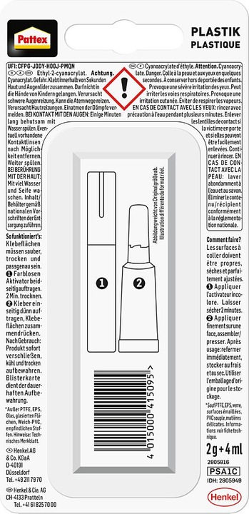Actual product image Pattex Plastix (2 g, 4 ml)