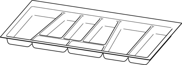 Image du produit Hettich OrgaTray 740 Besteckeinsatz 450x800 mm anthrazit