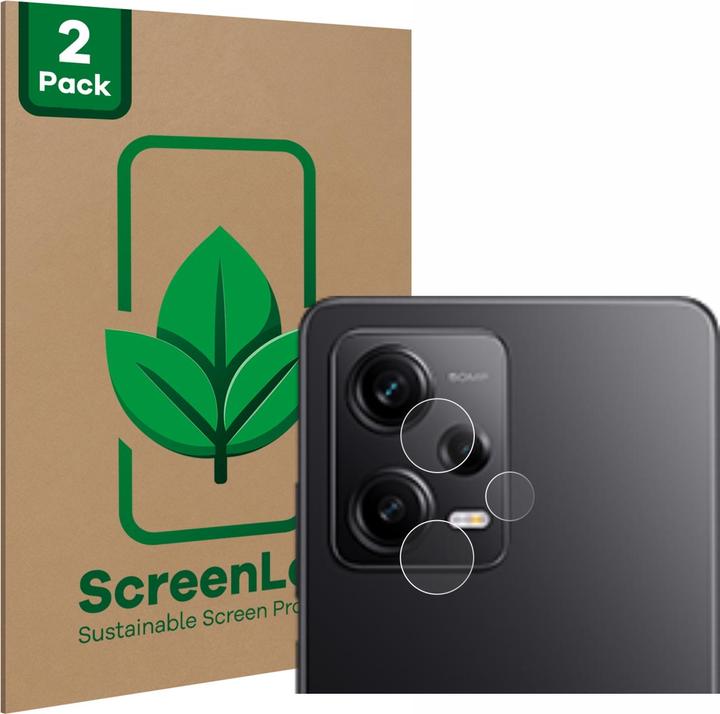 Produktbild ScreenLeaf Schutzfolie nachhaltiger Displayschutz Displayschutzfolie Folie Klar Transparent (2 Stück, Xiaomi Redmi Note 12 Pro 5G)