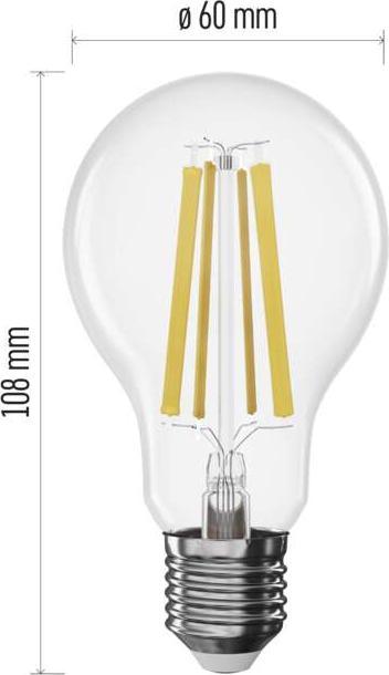 Immagine prodotto Emos LED Lampe Filament A60 / E27 / 11 (100 W) / 1 521 lm / Neutral Weiss / dimmbar (E27, 11 W, 1521 lm, 1 x, D)