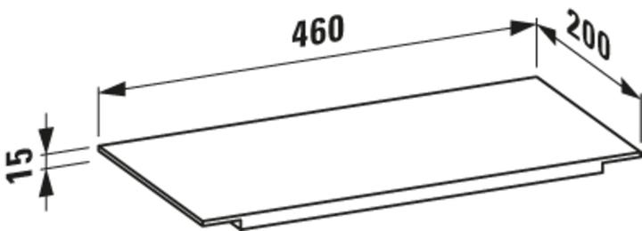 Image du produit Laufen Kartell Tablette pour lavabo, L/P/H : 460/200/15 mm, H3853310