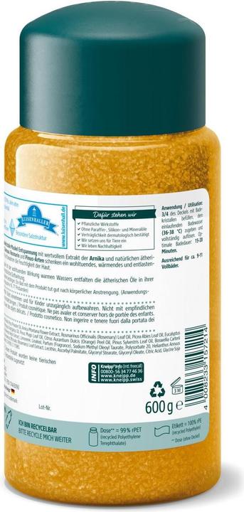 Image du produit Kneipp Cristaux de bain Relaxation musculaire Arnica (Sel de bain)