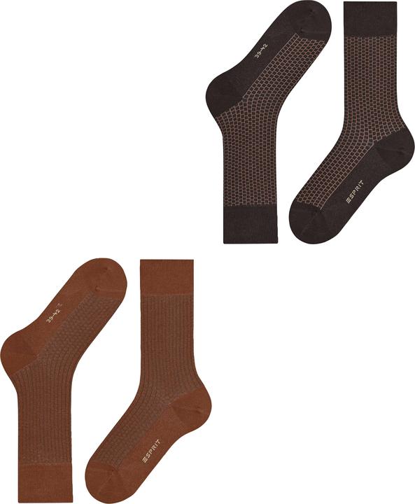 Actual product image Esprit Illusional Grid 2-Pack Men (pack of 2, 43 - 46)