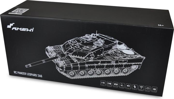 Actual product image Amewi Leopard 2A6 smoke and sound (RTR Ready-to-Run)