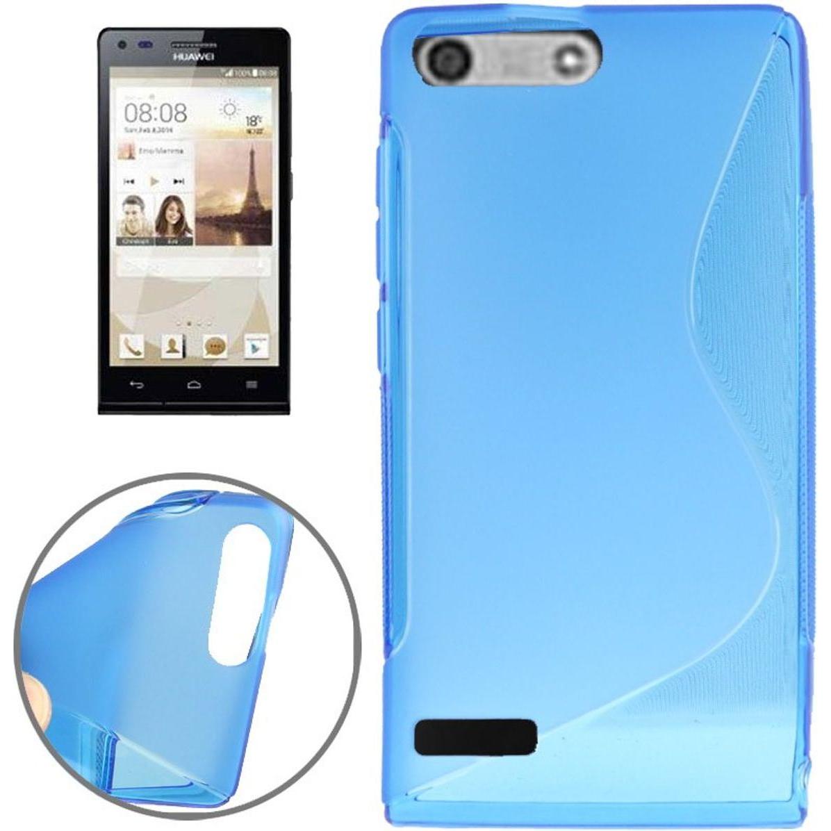 König Design Handy Hülle Schutztasche für Huawei Ascend P7 mini Blau (Huawei Ascend P7 mini), Smartphone Hülle, Blau