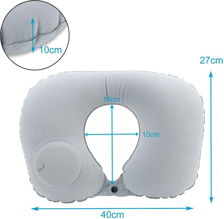 Image du produit Intirilife Coussin gonflable pour le cou (Coussins de voyage)