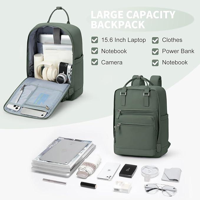 Immagine prodotto Only-Bags.Store Zaino per computer portatile a tinta unita, semplice zaino per la scuola in stile preppy, sport da