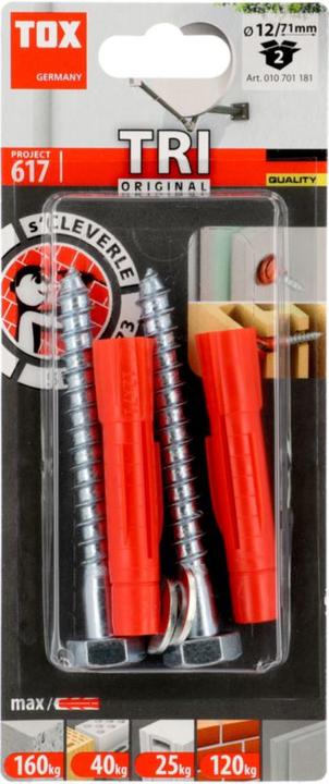Produktbild Tox Allzweckdübel Tri 12x71 mm, Blister 2 Stück (2 Stk.)