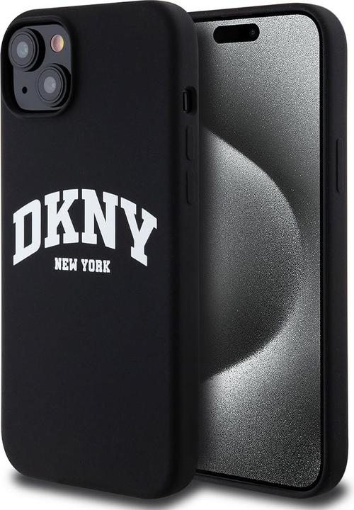 Actual product image DKNY DKHMP15MSNYACH iPhone 15 Plus / 14 Plus 6.7" czarny/black hardcase Liquid Silicone White Printe (Apple iPhone 14 Plus, Apple iPhone 15 Plus)