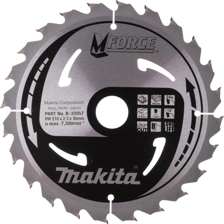 Actual product image Makita M-FORCE saw blade 210x30x24Z