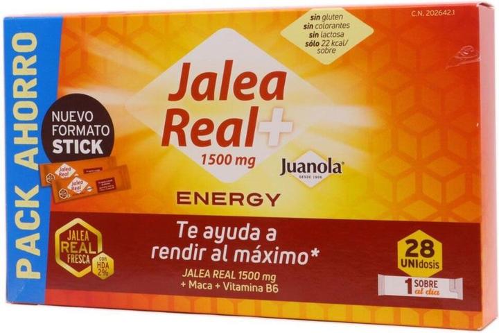 Produktbild Juanola Royal Jelly Energy 1500mg 28 Sachets 10ml - Pack of 28 (Körpermilch)