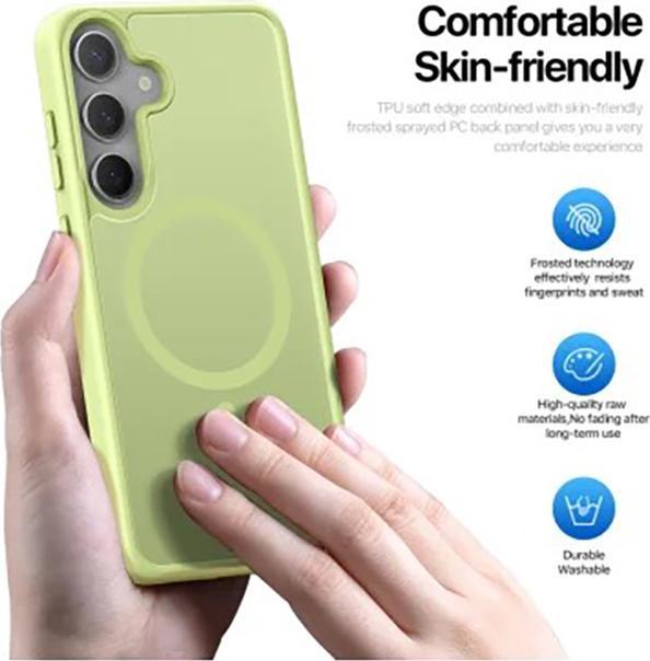 Actual product image Samsung Galaxy S25 Plus - Ducis Yind Series mit Magsafe in Limettengrün (Samsung Galaxy S25+)