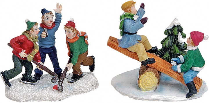 Actual product image G. Wurm Miniature Christmas figures various scenes, made of poly, 4 assorted, 6 cm