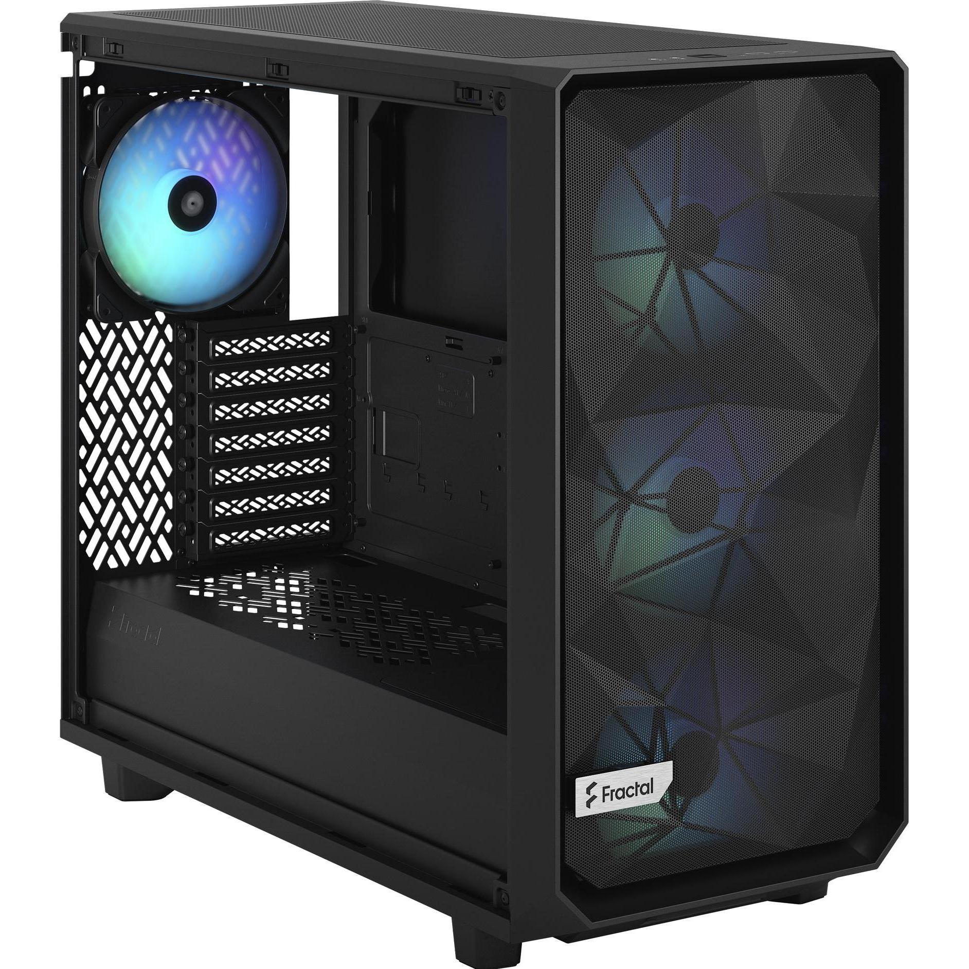 Fractal Meshify 2 Lite (ATX, mATX, Mini-ITX, E-ATX), PC Gehäuse, Schwarz